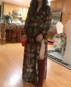 Floral chiffon dress